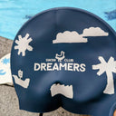 Blue Swimming Cap - Dreamers Swimming Cap - Universal Swimming Cap for Learn to Swim Students Singapore